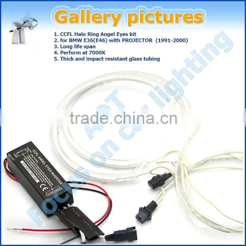 Best seller Canbus free CCFL Angel eye lighting for BMW E36 E46 with projector