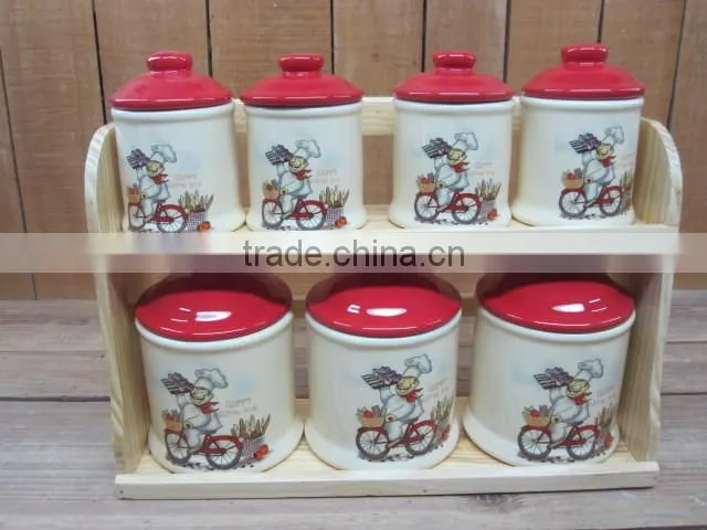 Storage type chef design ceramic food grade storage jar