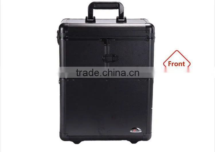 Wholesale Extra-Thick Aluminum Makeup Train Case Aluminum Travel Case