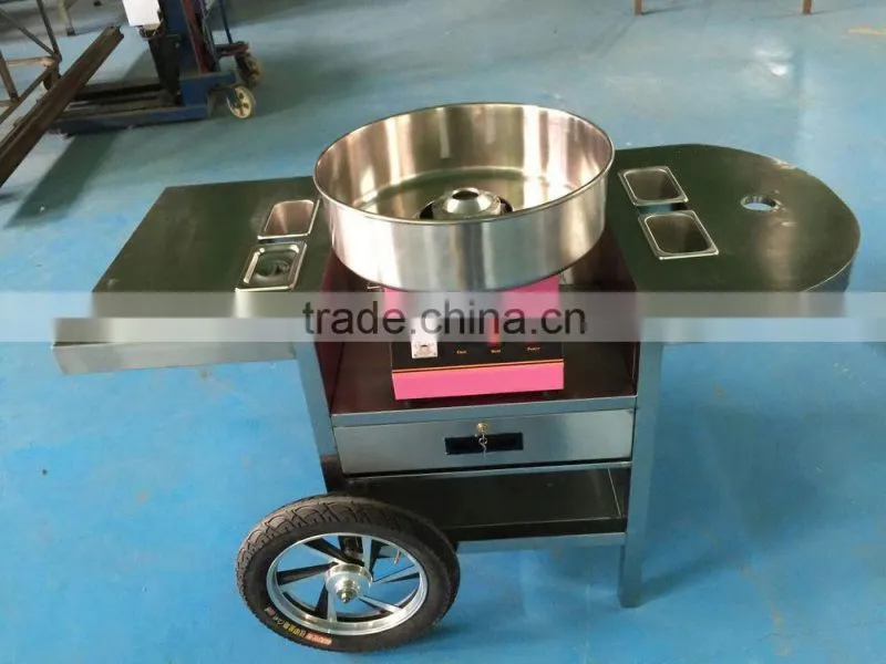 Commercial Customize Stainless Steel Street cotton Candy Cart For Sale