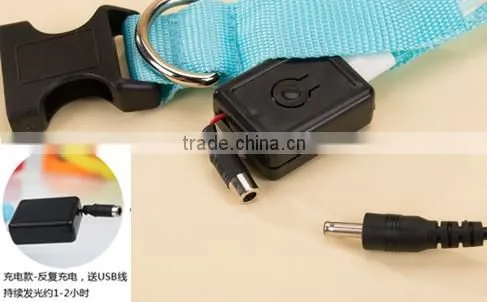 Flashing Safety LED USB Rechargeable Dog Collar Pet Collars