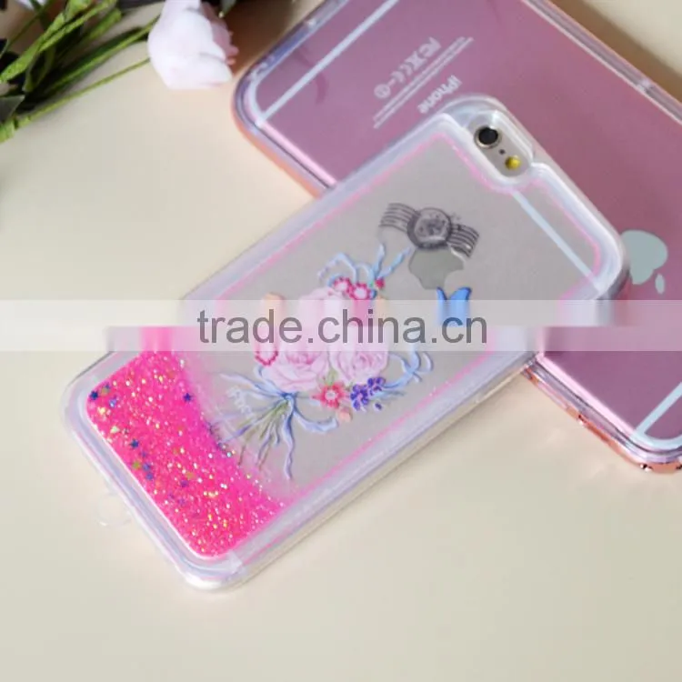 2016 hot selling liquid glitter case for iPhone6