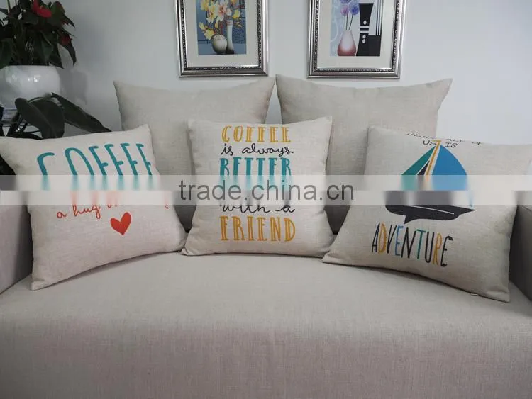 Decorative throw Pillows English Word printed Pillow case Home Decor sofa Cushion Cover