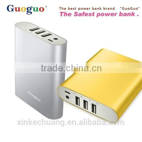 Guoguo 2016 new 3USB portable 2.4A outputs quick charge 8800mAh travel rohs mobile power bank for iphone,ipad,camera