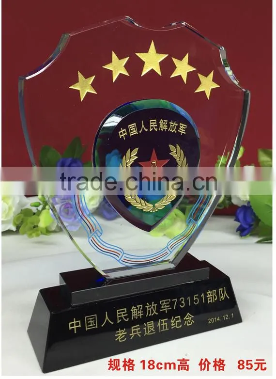 wholesale crystal clock with coustomer color engraved