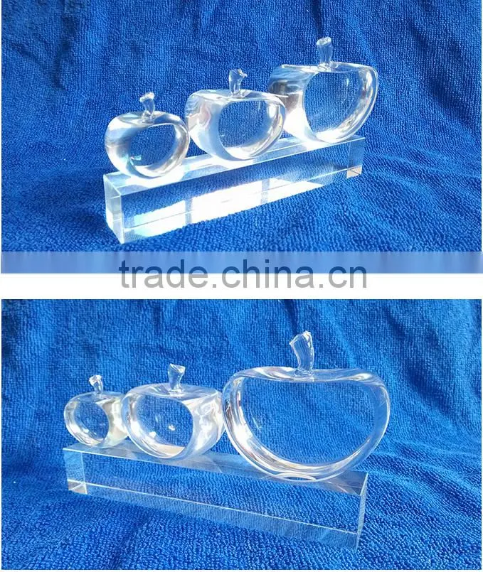 New apple shape crystal paperweight