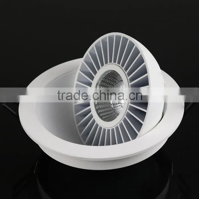 Dimmable LED COB Downlight 7w 12w 15w Gimbal downlights