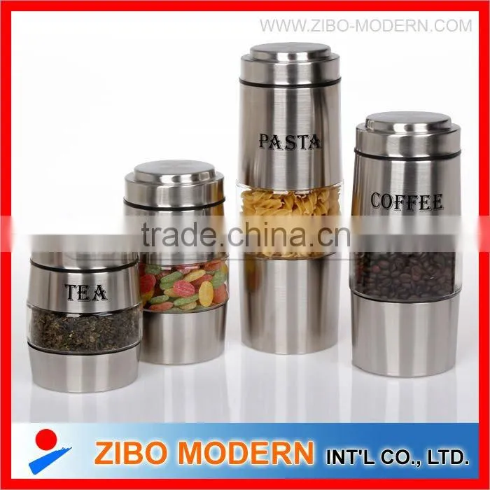 Round Glass canister for food
