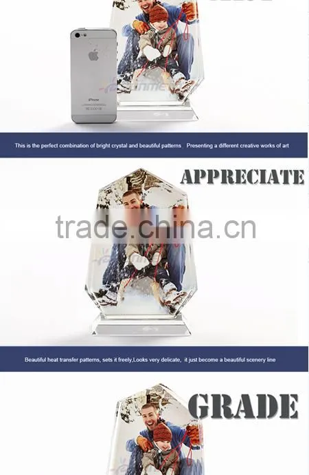 Sunmeta Wholesale Blank Sublimation 3D Crystal Photo Frame