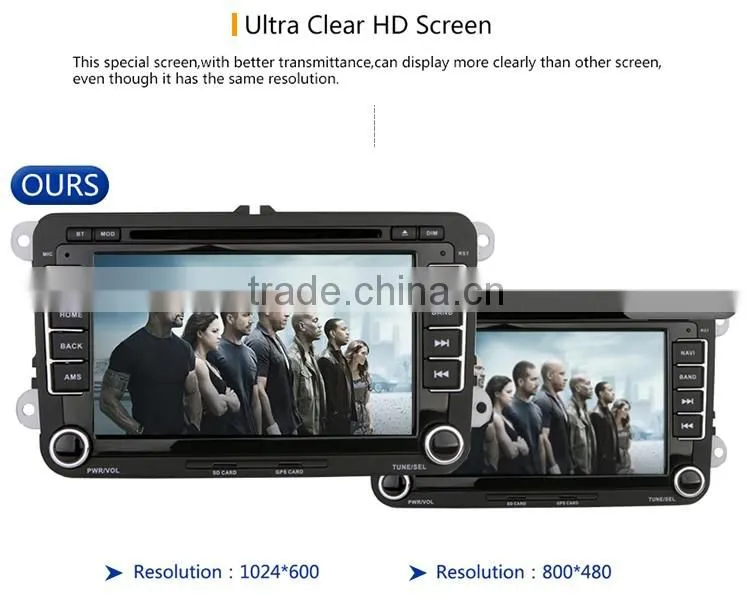Oem double din car dvd player GPS for vw