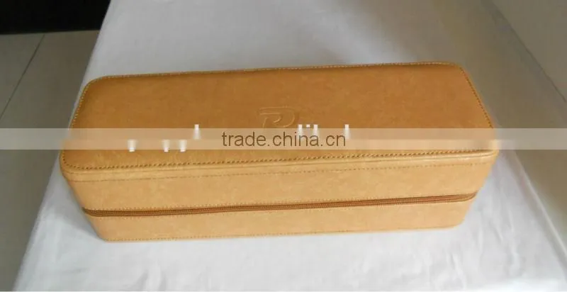 Custom make Zipper closure leather watch box