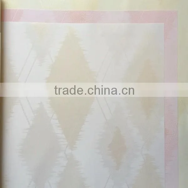 hot washable deep embossed rhombus vinyl wallpaper for home decoration