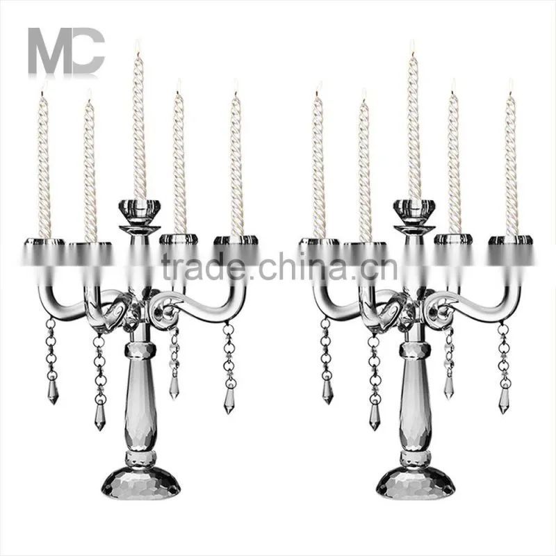 Wedding Table Decroration, Hight Transparent And Polished Candelabra Tree Candle Holder