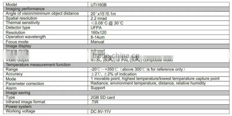 Handheld IR Infrared Thermal Imager Imaging Camera UTi160B