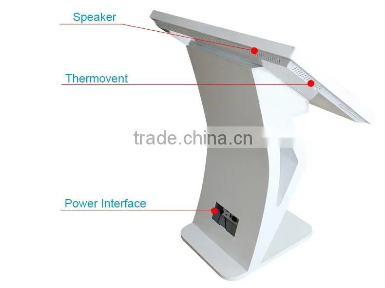 Standing Alone Multimedia Kiosk wifi split screen lcd digital signage