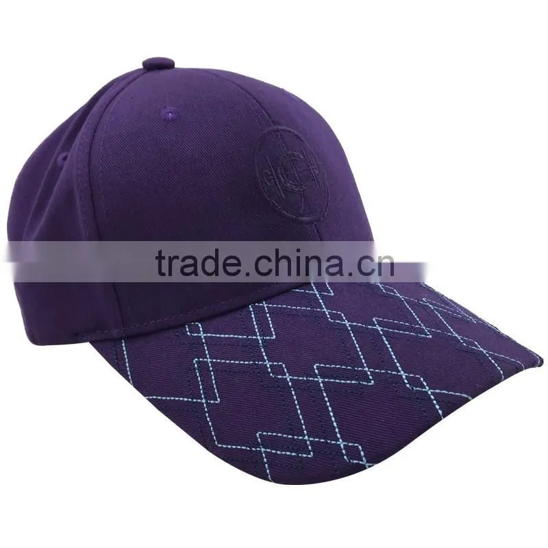 Latest embroidery high quality blank 6 panel baseball cap without logo