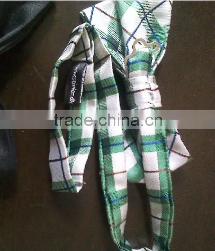 mini bow tie for decoration with Kids Children Boys Toddler Baby green Tan Plaid Cotton Clip on bow tie bowtie