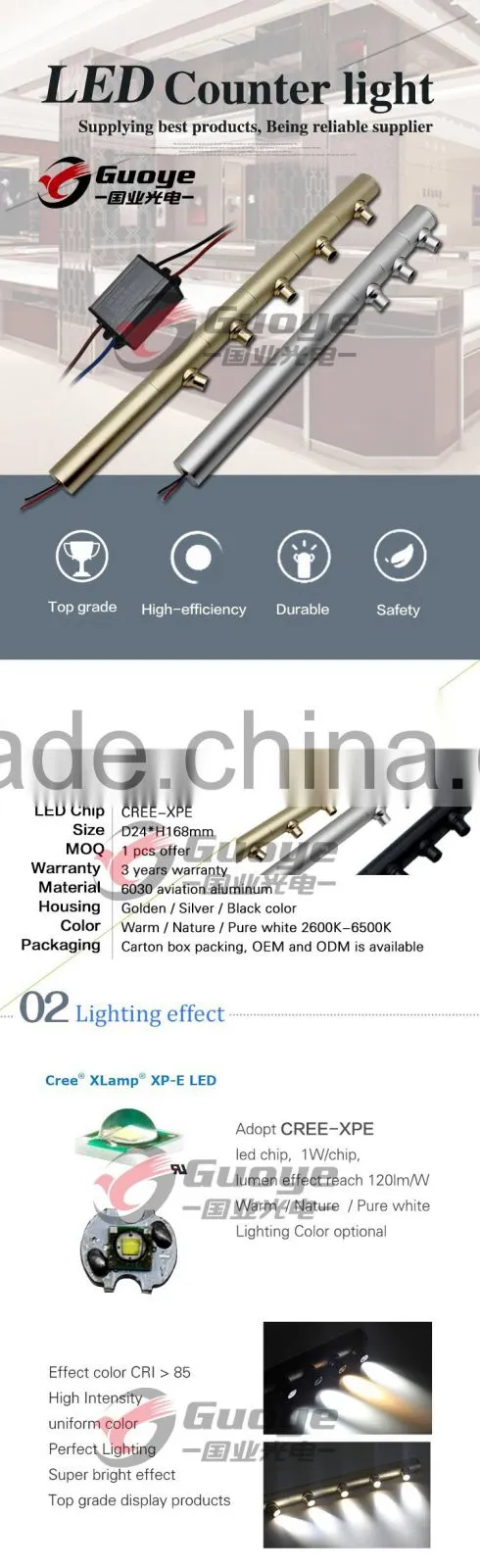 Professional jewelry showcases led lights LED Showcase Lighting with 3 year warranty for Exihibition counter lighting