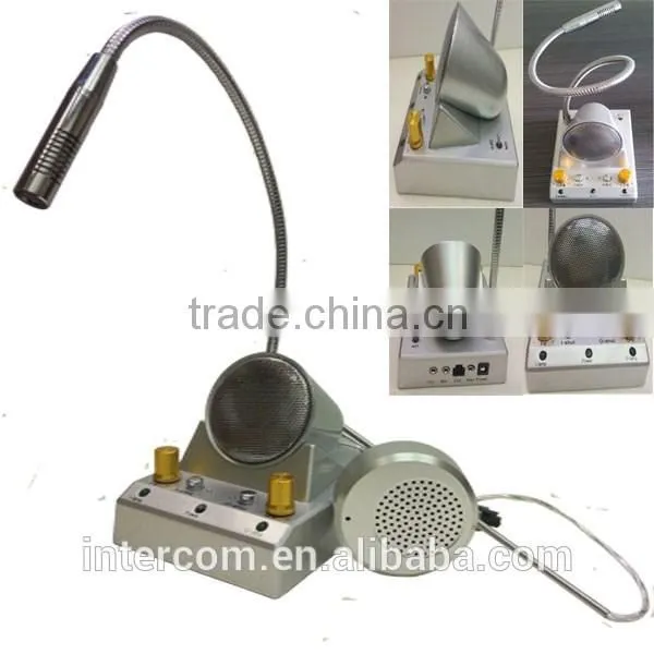 intercom system for counter bank