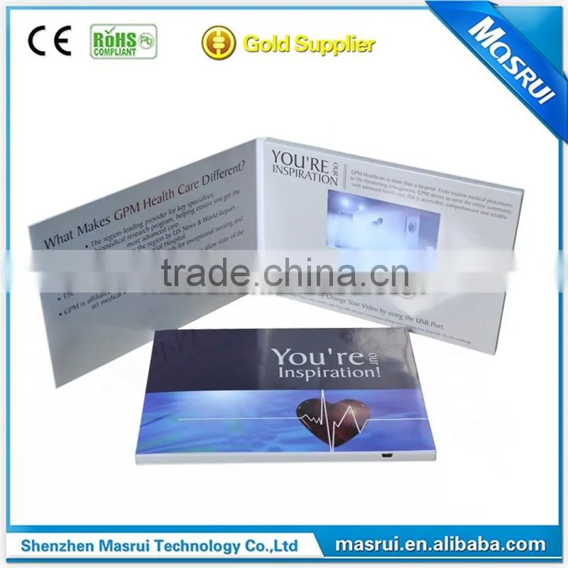 video brochure card module /lcd brochure module /lcd screen brochure module