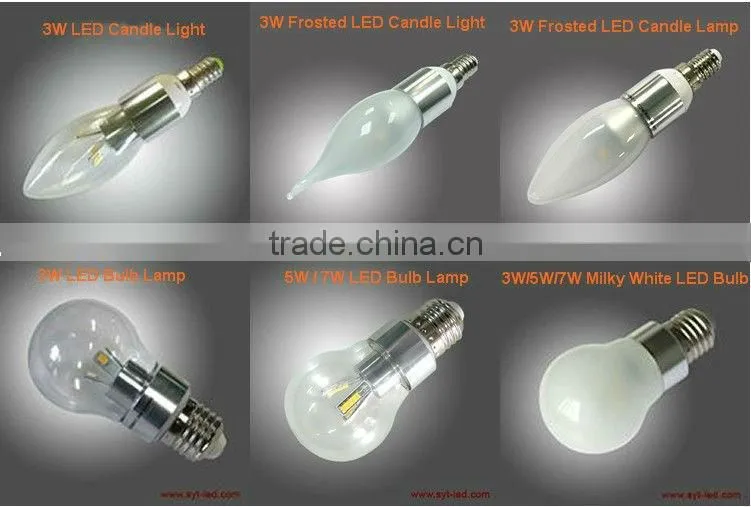 High quality&Low price UL CUL EMC ETL dimmable 5w 360 degree E12/E14/E17/B15 LED candle light bulb