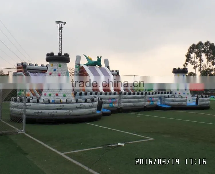 inflatable slide cars 2016 big inflatable fun city inflatable slide and Obstacle course 2 lane sliders