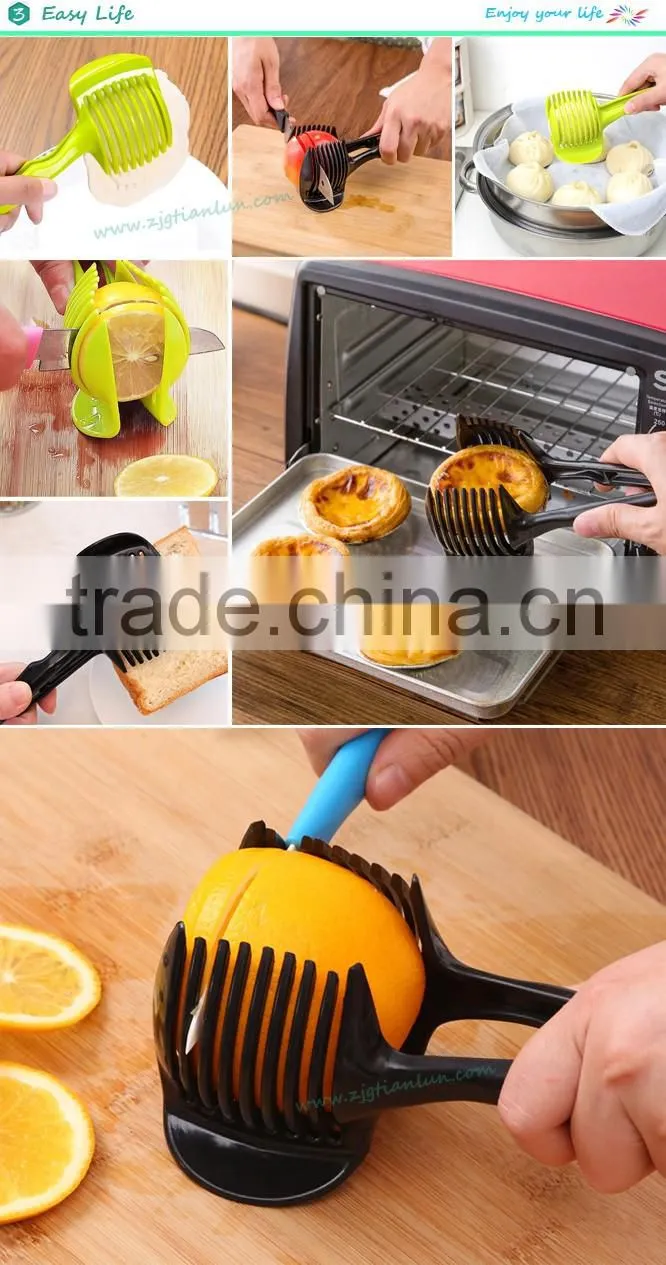 Lemon Fruit Cutting Tongs Fruit slicer,Round Fruit Vegetable Cutter Slicer, Lemon tomato egg circular cutter assistant slicer