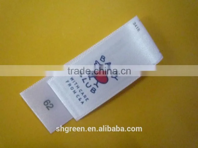 Little bird woven edge clothing printing neck label