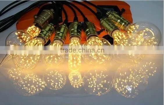 Fireworks LED Light E27 ST64 Edison Vintage Flower Bulb lamp Decorative Cafe star