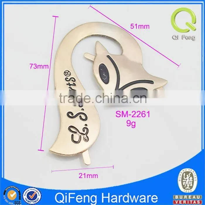 SM-2261 cheap shoes accessories newest metal decorative fashion fox shape accesories