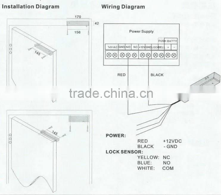Fail safe zinc alloy glass lock with time delay function