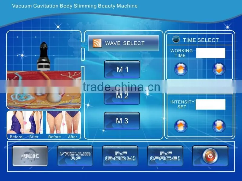 portable ultrasound cavitation RF vacuum therapy machine for body slim