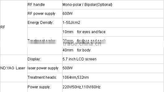 3 in 1 beauty machine of elight RF nd yag laser multi-function equipments for skin care