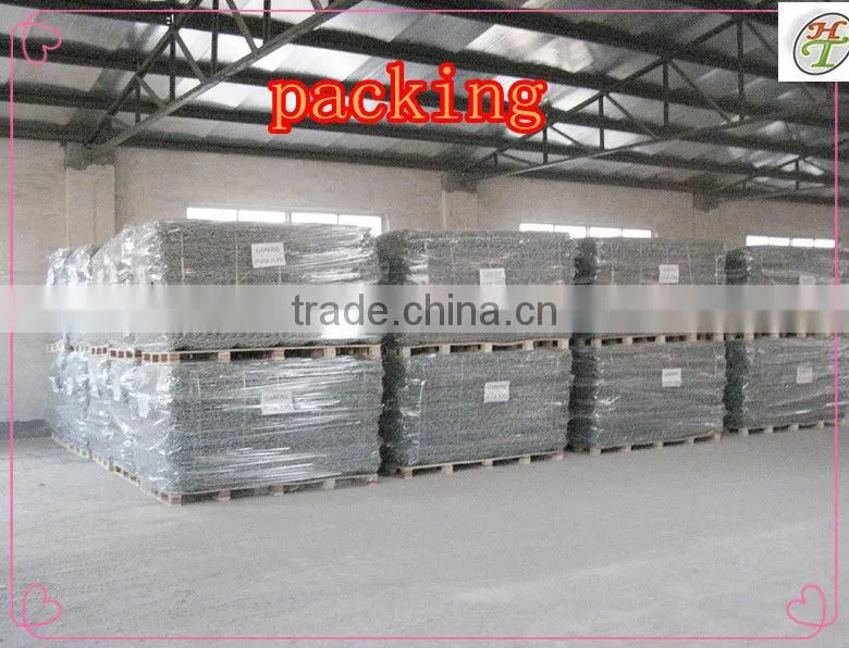 3mm dia wire 6cm by 8cm mesh size PVC finish 1m woven mesh hexagonal gabion mattress box