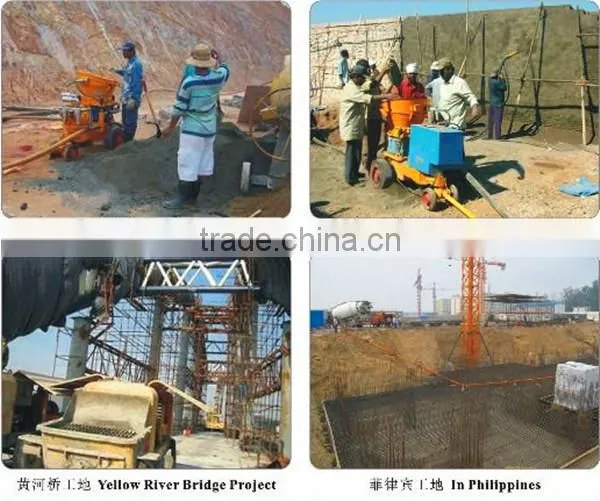 High efficiency concrete spraying machine for sale/wet concrete spraying machine/concrete pump and spray machine