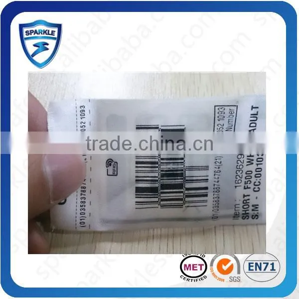 High quality washing waterproof PPS washable fabric tags for texitile