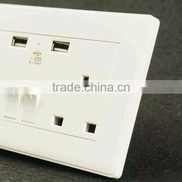 Latest style electric usb power wall switched socket