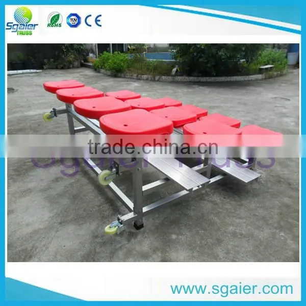 Theater Bleacher Plastic Seating system with wheels