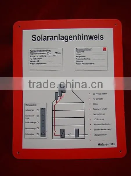 reflective pvc warning sign