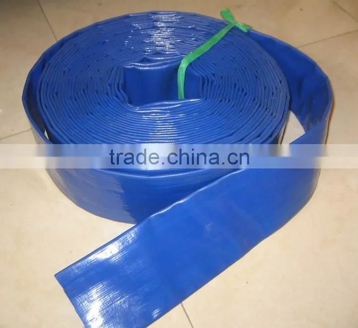 hot selling China manufacturer irrigation system pvc garden lay flat hose with blue color