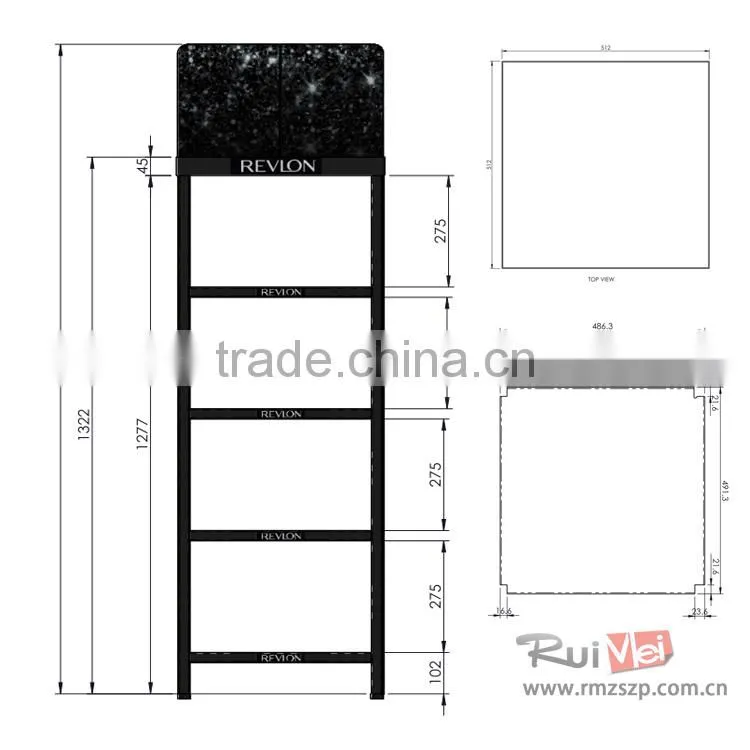 5-tire solid black metal beer glass rack
