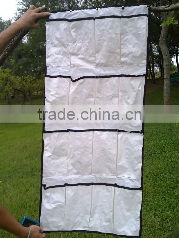 PP White Hanging Grow Bags with 12 pockets