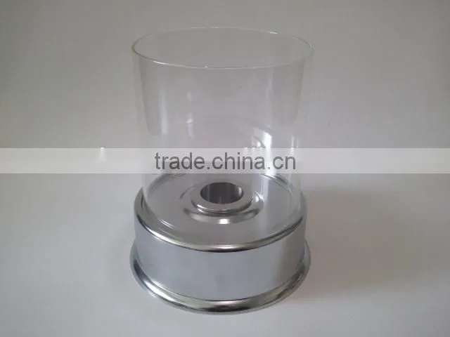 stainless steel bio fuel fireplace with clear borosilicate glass tube