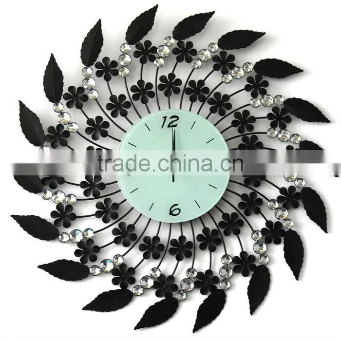 60*60CM metal diamond craft wall clock with CE