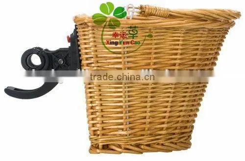 factory supply graceful wicker bicycle basket with a quick release