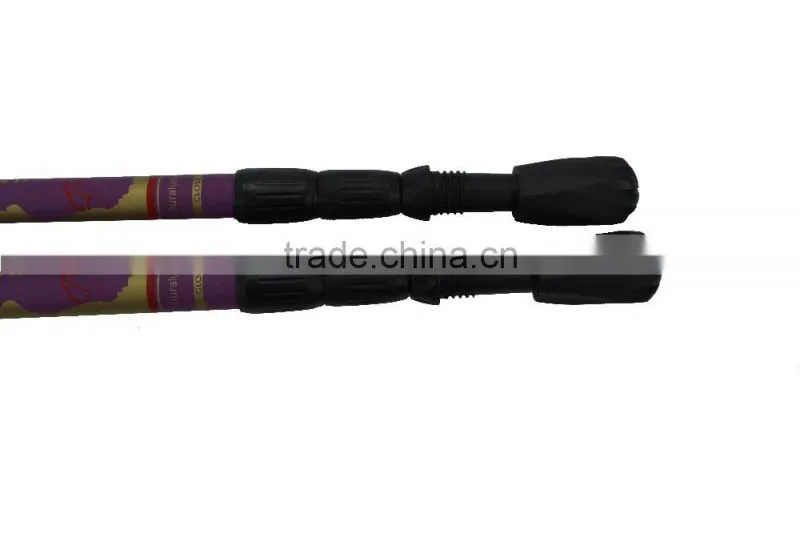 Trekking walking poles with super long EVA, internal lock, anti-shock, oxidation SZ15341