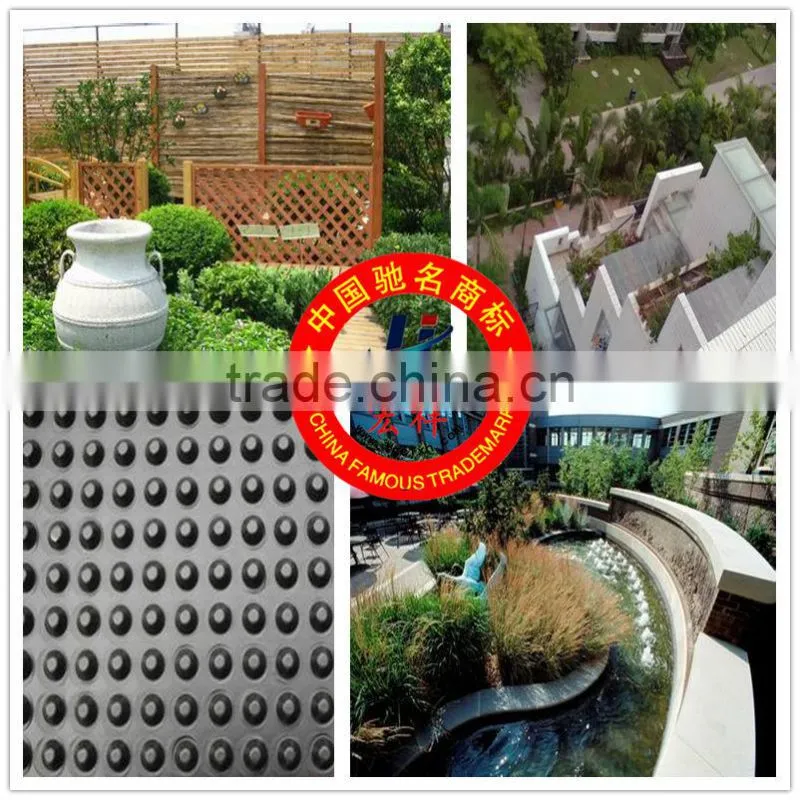 plastic board drain in roof garden