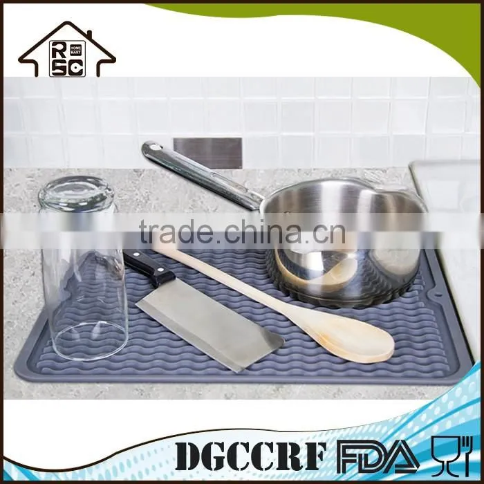 NBRSC Silicone Dishes Drying Mat Draining Mat for Kitchen Counter Dish Dryer Mat For Dish Drying