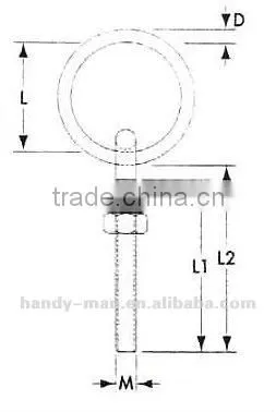 Ring Eye Bolt with Nut & Washer