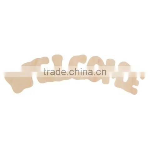 Unfinished Wooden Words Welcome Sign